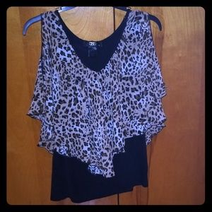 Zebra poka dot top